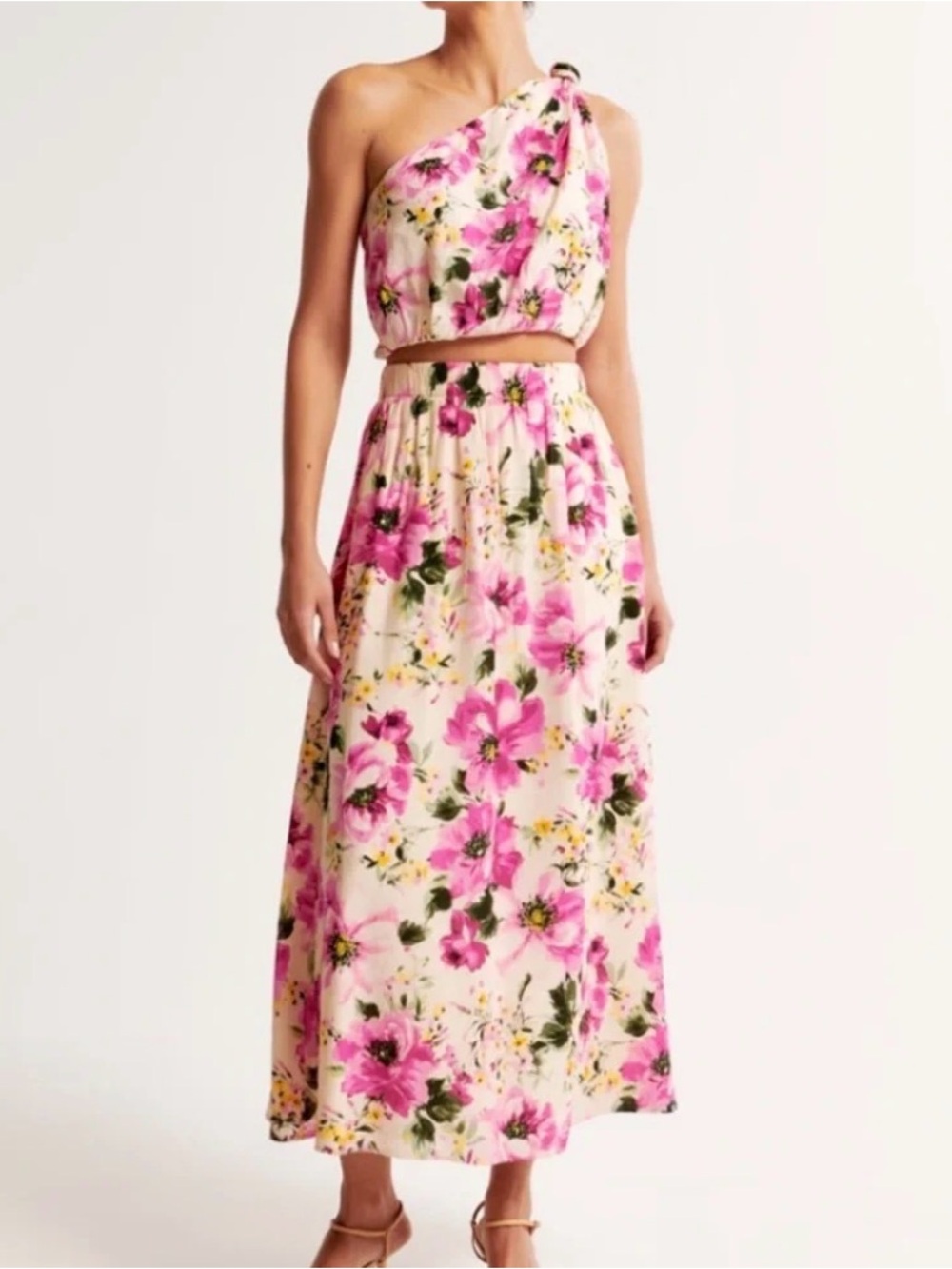 Abercrombie & Fitch Pink Floral Maxi Skirt